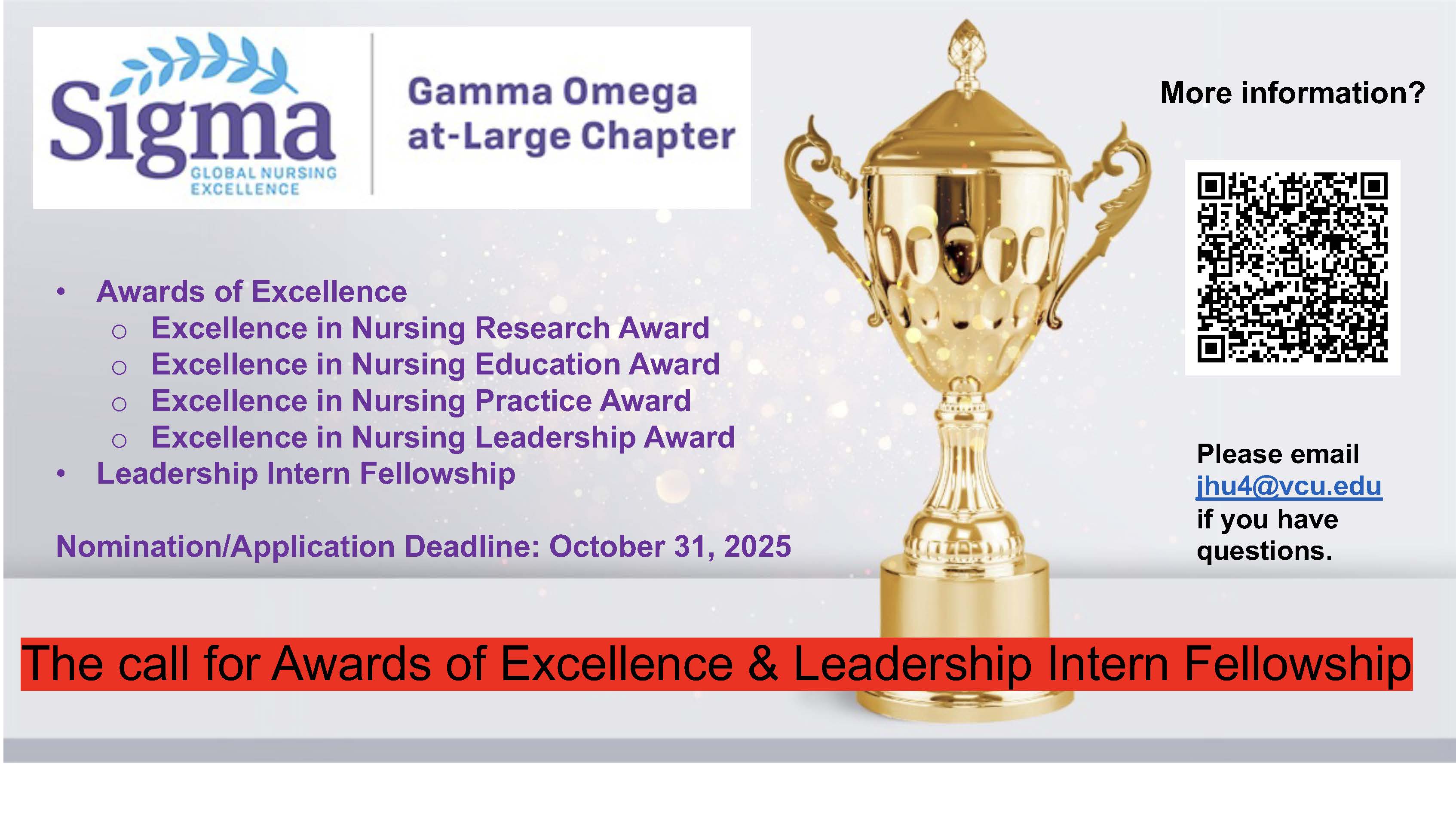 Sigma Chapter Awards and Fellowship Flyer Fall 2025